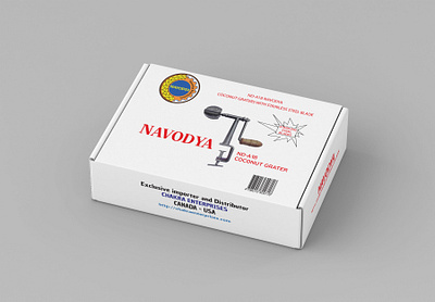 NAVODYA Coconut Grater Package adobe illustrator artwork brand identity design graphic design illustration offset printing packaging packaging design packing design print design print ready design typography visual identity