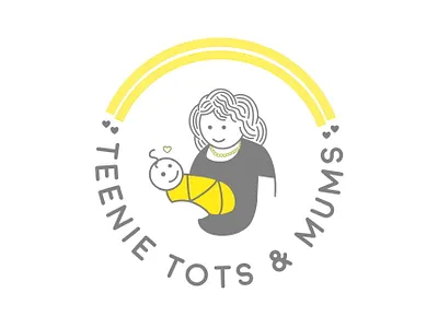 Teenie Tots and Mums brand identity branding design graphic design logo