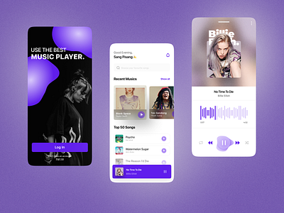 Music Player blobs glassmorphism mobile application music player ui ui ux ux