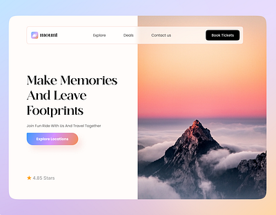 Travel Website UI Design deals explore graphic design mountains nature site ui design travel website ui ui design