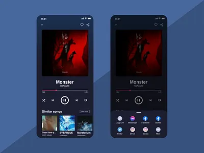 Daily UI 010 - Social Share app design graphic design ui user interface