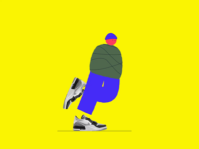 run ae animation character illustration motion nft run