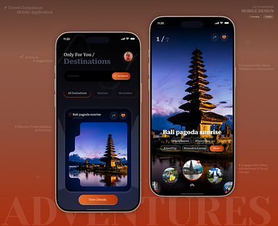 AI Powered Tour & Travel App design graphic design mobile appilication product design ui uiux user experience web design