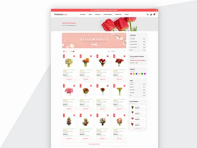 Flower e-commerce site products branding dashboard ui design interaction design ui ux web webdesign