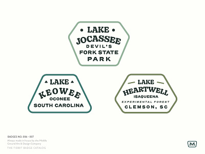 Tidbit Badge Catalog No. 008-010 badge badge design branding cream design green heartwell iconography illustration jocassee keowee lakes logo nature outdoor outdoor badge pine tree typography typography badge ui