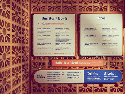 Summer Salt Menu Boards brand identity branding burritos fast casual logo menu menu design nyc restaurant branding tacos