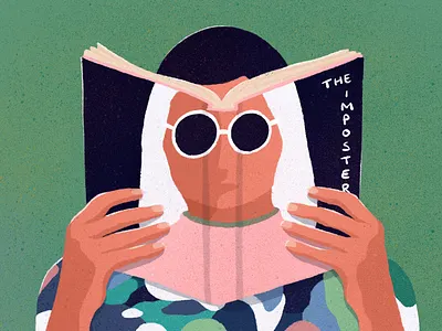 The Imposter colourful digital editorial illustrated illustration illustrator lifestyle magazine pattern procreate retro texture