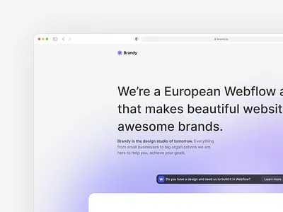 A New beginning agency business design europe nocode portfolio ui web design webflow webfolio website