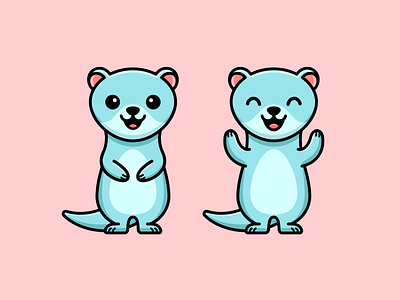 Mink Mascot adorable animal animated mascot cartoon character children comic cute happy illustration kawaii kids mammal mascot mink simple smile soft standing youtube