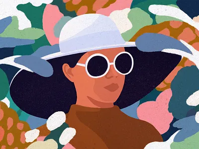 Flower Girl bold botanical colourful digital editorial freelance graphical illustrated illustration illustrator lifestyle pattern procreate retro texture