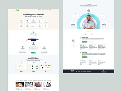 TCR Homepage articles banking company compare credit design finance loan marketplace money rating review services testimonials ui ux website