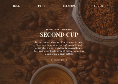 Landing page for a Cafe branding design figma landingpage ui webdesign