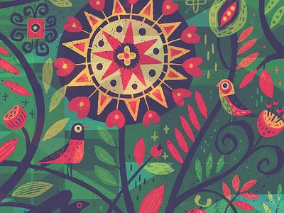 B L A C K B i R D f l y 40winks art birds blackbird flower nature pattern poster print stevesimpson wall art