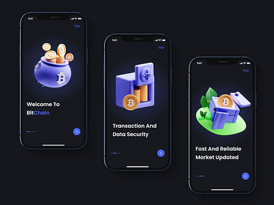 BitNex Exchange Mobile App UI bitcoin crypto defi exchange nft nfts token