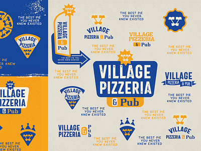 Pizzeria & Pub bar beer branding food logo pizza pub restaurant retro vintage