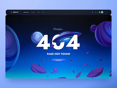 EspaceX: Error 404 404 404 not found animation betting crash dashboard error page gambling game gaming illustration landing motion graphics page not found product design ufo uiux user interface web design website