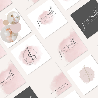 Jane - Feminine Logo & Branding Suite (CANVA) branding calligraphy canva feminine logo design logo template minimal minimal logo typography website wordpress