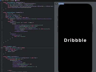 Dev-Swift Dribbble Animation animation swift ui ux