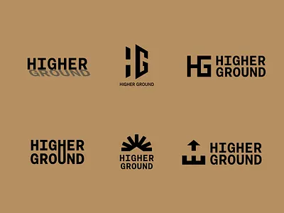 Higher Ground Logo Exploration branding design logo minimal