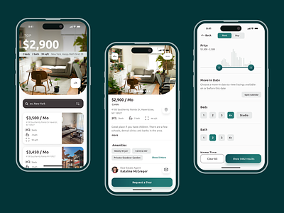 My Place - Real Estate App Design android design app design interface ios design ui uiux ux