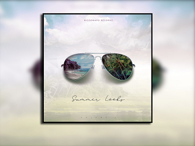 SUMMER LOOKS PHOTOSHOP ALBUM COVER TEMPLATE album cover cyberpunk house itunes spotify summer