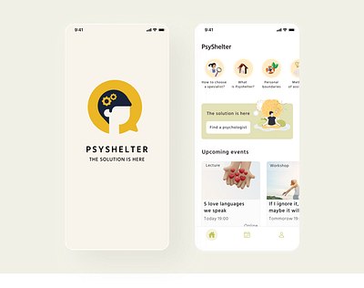 Concept app of psychological center app design interface ios medicine minimal mobile psyholo ui ux