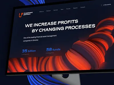 Investment Partners. Website 3d 3d illustration design fintech graphic design investment ui uiux ux website