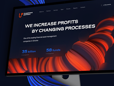 Investment Partners. Website 3d 3d illustration design fintech graphic design investment ui uiux ux website