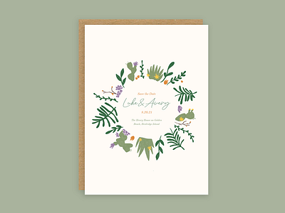 floral wedding invite earthy invite floral invite invitation wedding invite