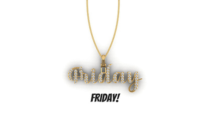 Its Friday pendant! design gents illustration jewel jewelery jewellery jewelry ring rings