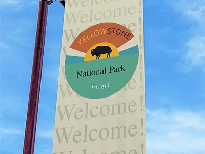 Yellowstone National Park way finding branding graphic design illustration logo