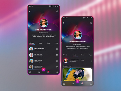 Profile page #dailyui #006 adobe xd design figma illustration logo portfolio sketch ui ui designer user experience user experience designer user interface user interface designer ux