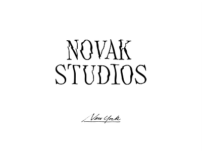 Novak Studios branding custom type logo typography