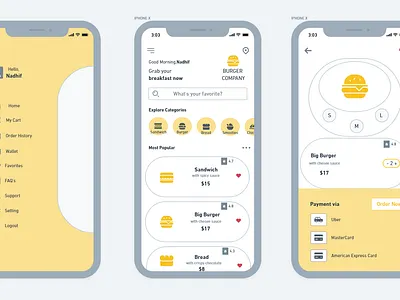 Wireframe Session - Food App branding graphic design ui
