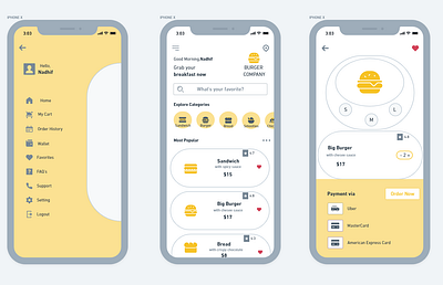 Wireframe Session - Food App branding graphic design ui