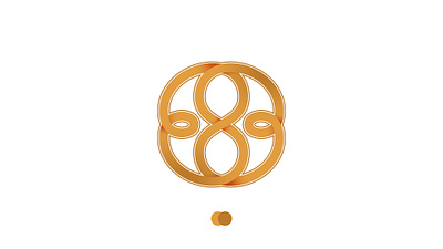 Golden 8 logo art branding concept design illustration logo vector