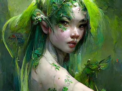 The Forest Spirit cover art creature creation fantasy illustration painter