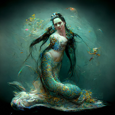 The Mermaid 3d character creation fantasy illustration