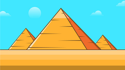 Egyptian Pyramid Illustration Design clean design graphic design illustration vector