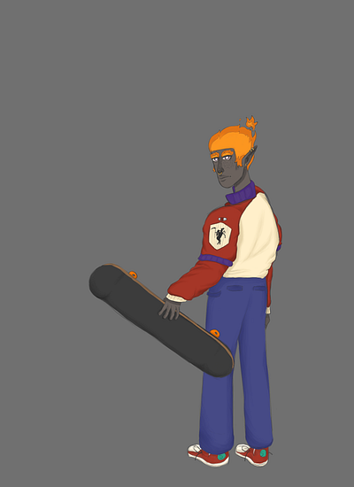 Dante digital art illustration original character