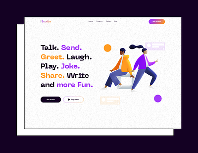 !studio landing page branding design figma landing page ui ui design