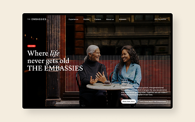 THE EMBASSIES simple typography ux webdesign website