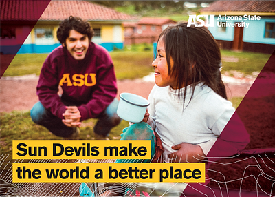 ASU current student postcard art branding college composition design ed tech graphic design layout postcard print structure university