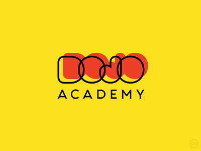 Dojo Academy – Logo Design academy branding bright business cards graphic design hoodie logo logo design red stationery vector yellow