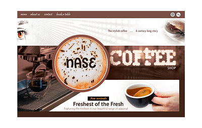 Nase coffee shop coffee coffeepage coffeeshop design freshcoffee graphic design harsenk design nase nase coffeeshop web page