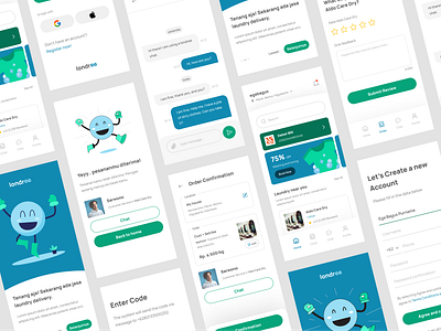 Londree - Laundry Delivery Redesign Exploration app clothes creative design laundry minimalism mobile ui design uiux ux design