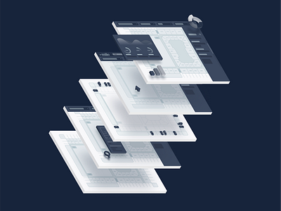 Isometric Map Illustration 3d abstract dashboard figma illustration illustrations information isometric modern vector