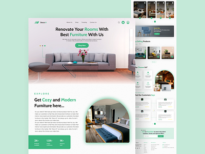 Furniture Store Website Landing Page Design furniture landing page furniture landing page design furniture store landing page furniture store ui furniture website store landing page ui ui designer ui ux uiuxdesigner ux ux designer