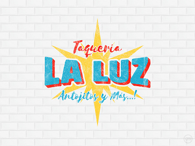 Taqueria La Luz – Logo Design blue branding bright food logo logo design mexican mexican restaurant restaurant tile vector yellow