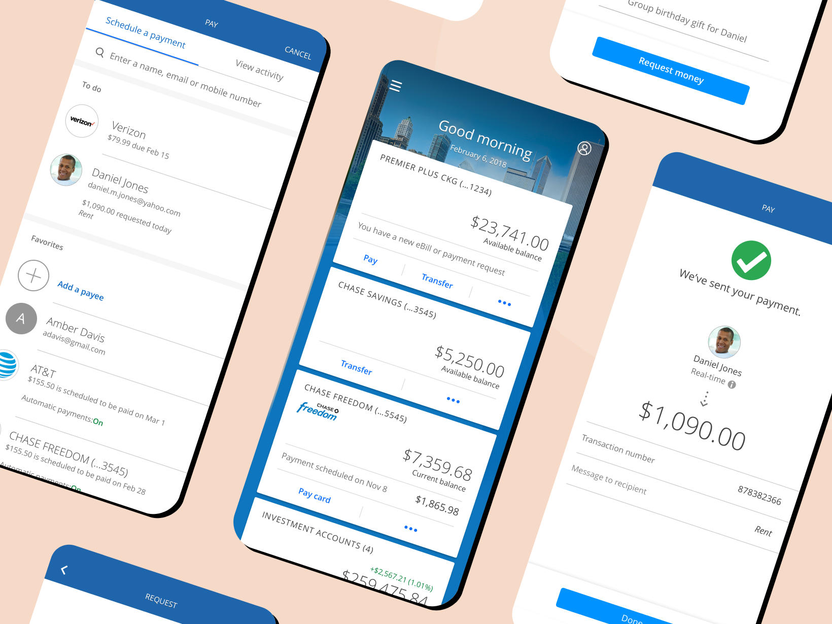 Chase Mobile Banking app design fintech mobile app design ui ux visual design